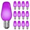 Luxrite C7 LED Purple Light Bulbs for String Lights 0.5W Enclosed Fixture Rated E12 Candelabra Base, 12PK LR21751-12PK - alternate 1